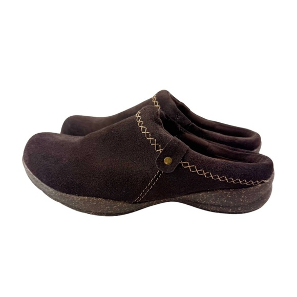 Clark’s Brown Suede Slip-On Clogs - Women’s‎ Size 6.5 - Picture 1 of 8